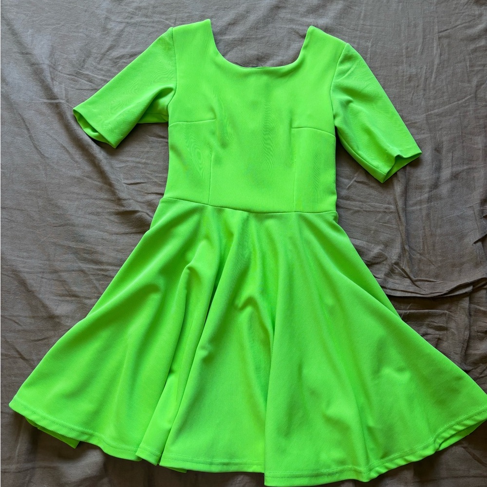 Renee London Neon/Lime Green Midi Dress - Women’s Medium